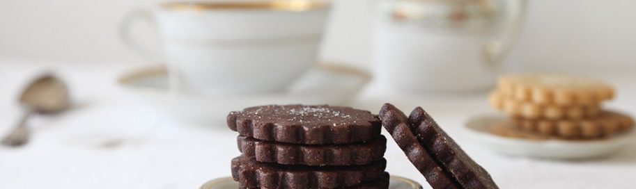 chocolate lavender shortbread cookies