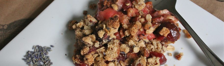 cherry lavender crumble