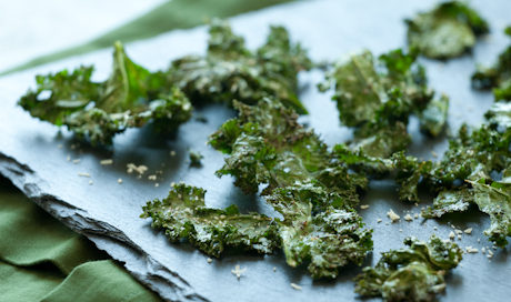 spicy lavender kale chips