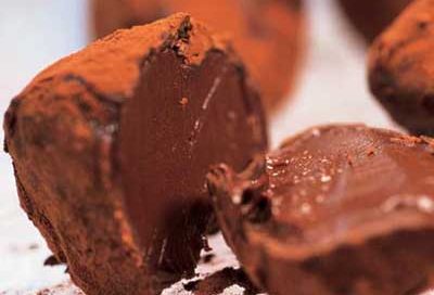 Fresh Chocolate Truffles with Lavender and Fennel