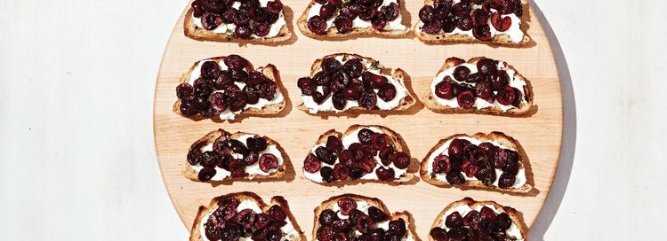 Cherry and Goat Cheese Bruschetta