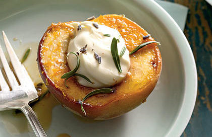 Honey Roasted Peaches with Lavender