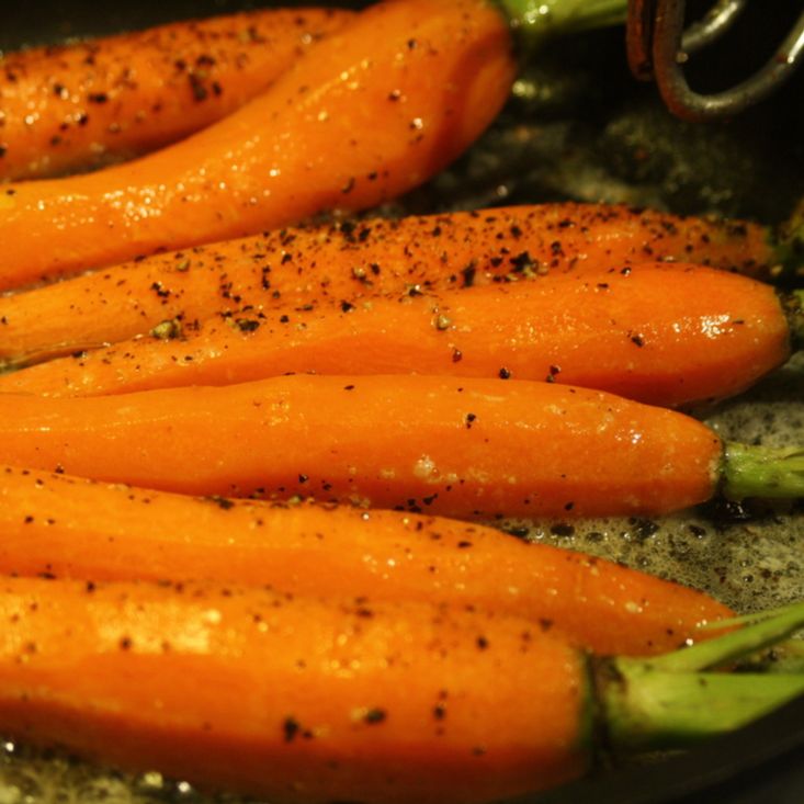 Roasted Carrots with Anise Hyssop and Lavender White Wine Glaze - Sage ...