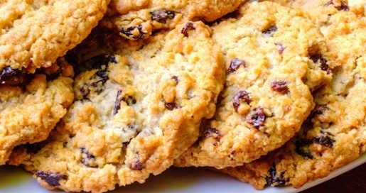 Chewy Oatmeal Cookies with Dried Cherries and Chocolate Chips